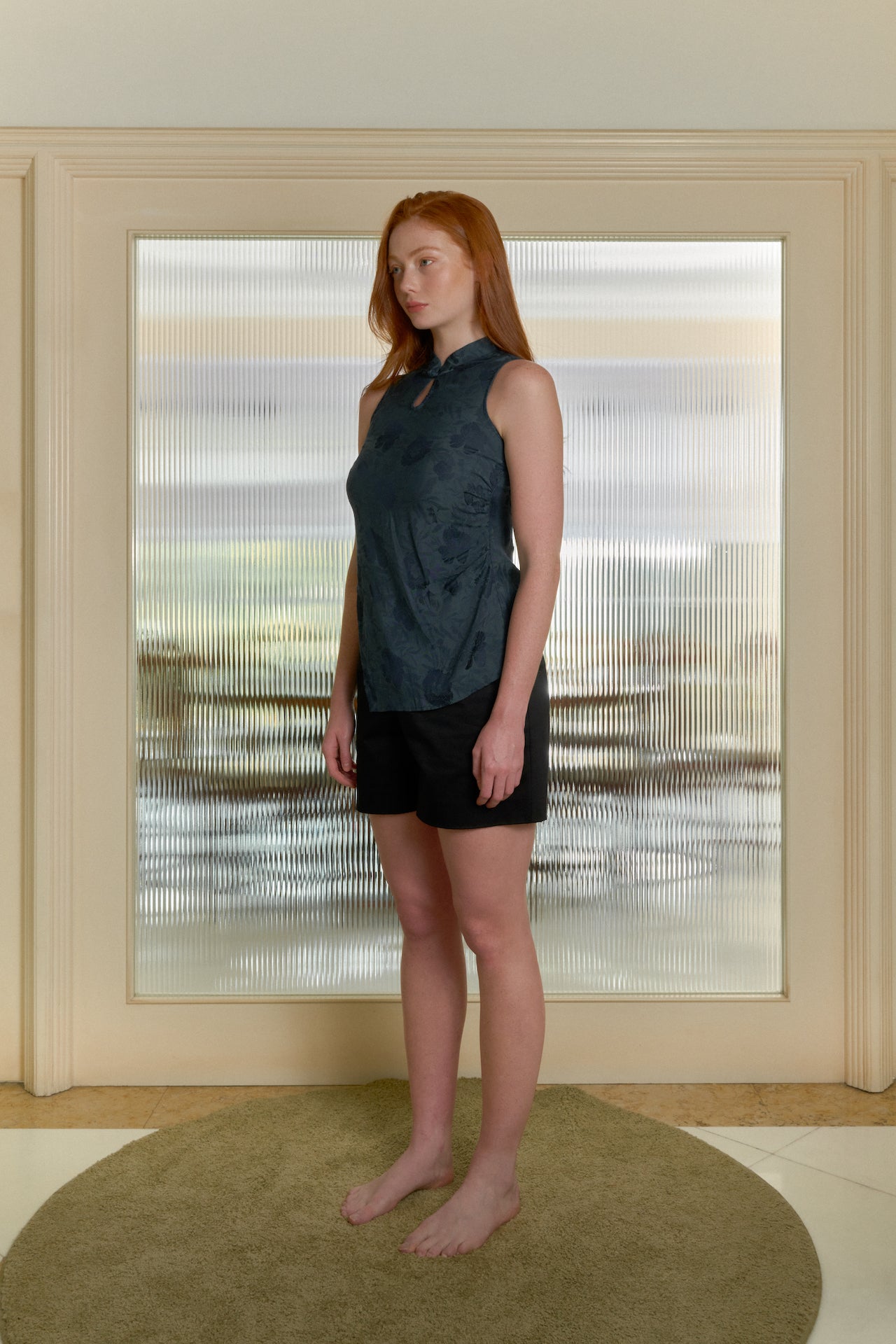 Mandarin Collared Blouse