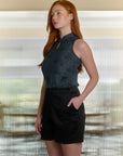 Mandarin Collared Blouse