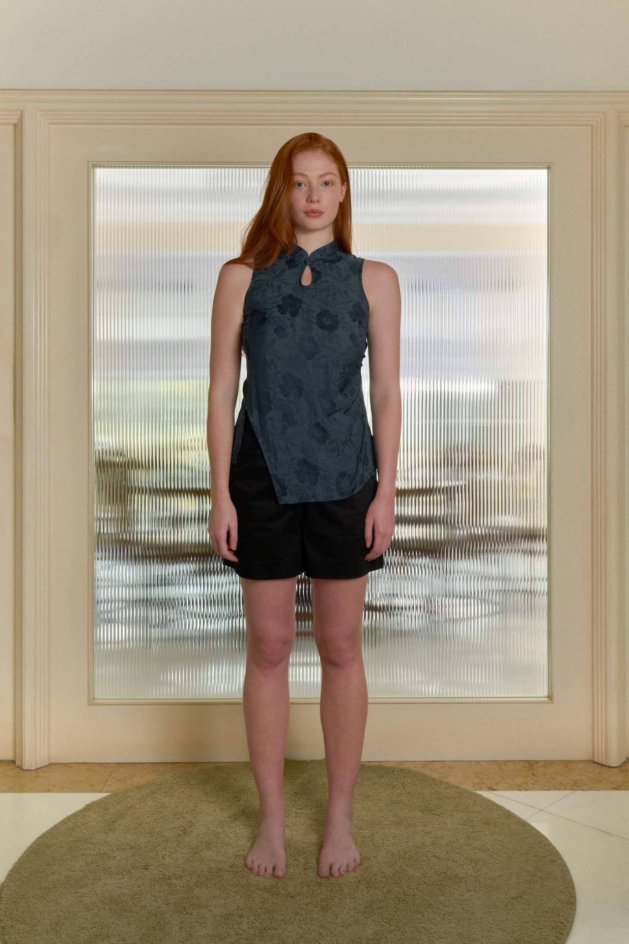 Mandarin Collared Blouse