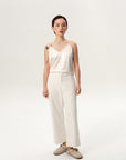 Cropped Trousers, Cream