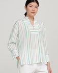 Rosewood Shirt, Green Stripes