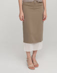 Suit Skirt, Khaki Brown