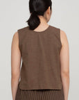 Ona Top, Olive Pink Linen