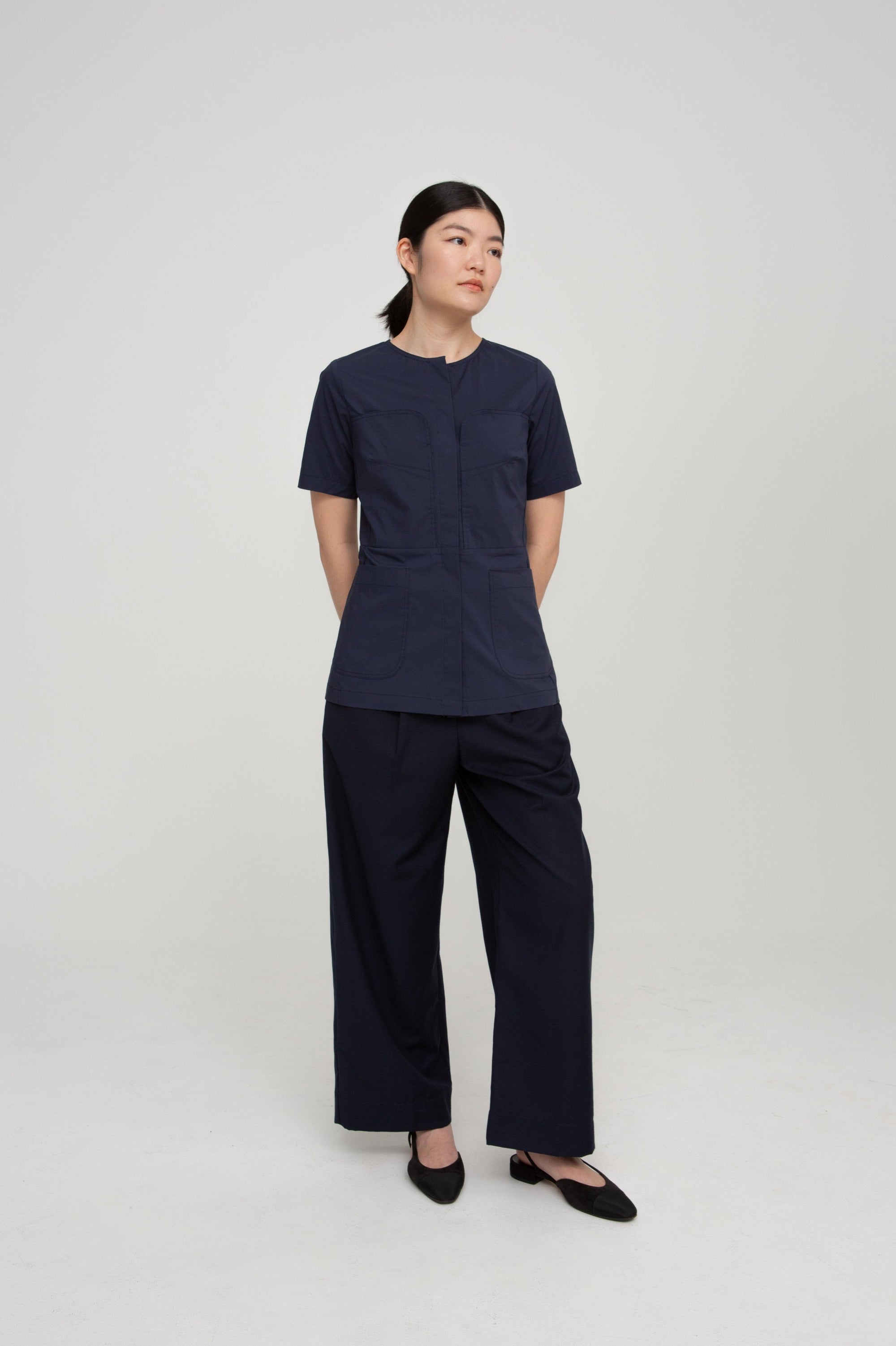 Philo Blouse, Navy