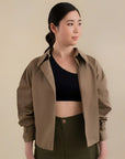 Laundry Studio Clothing Store Singapore Brown Curved Hem Shirt Jacket