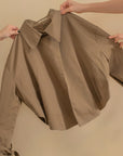 Laundry Studio Clothing Store Singapore Brown Product Curved Hem Shirt Jacket