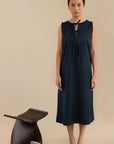 Laundry Studio Clothing Store Singapore Sleeveless Trims Navy Midi Dress
