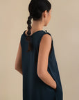 Laundry Studio Clothing Store Singapore Sleeveless Trims Navy Midi Dress Close Up