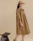 Laundry Studio Clothing Store Singapore French Oak Gathered Oversized Dress Side View