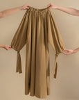 Laundry Studio Clothing Store Singapore French Oak Brown Gathered Oversized Dress