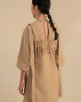 Laundry Studio Clothing Store Singapore Latte Brown Bustier Detail Dress Back View