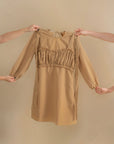 Laundry Studio Clothing Store Singapore Latte Brown Bustier Detail Dress Product Image