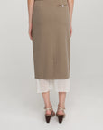 Suit Skirt, Khaki Brown