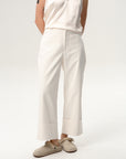 Cropped Trousers, Cream