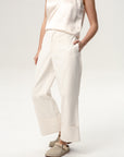 Cropped Trousers, Cream