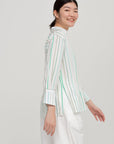 Rosewood Shirt, Green Stripes