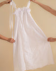Laundry Studio Clothing Store Singapore Panelled Lace Broderie Anglaise White Cotton Dress Product Image