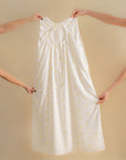 Laundry Studio Clothing Store Singapore Hand Painted Floral White Cotton Dress Product Image